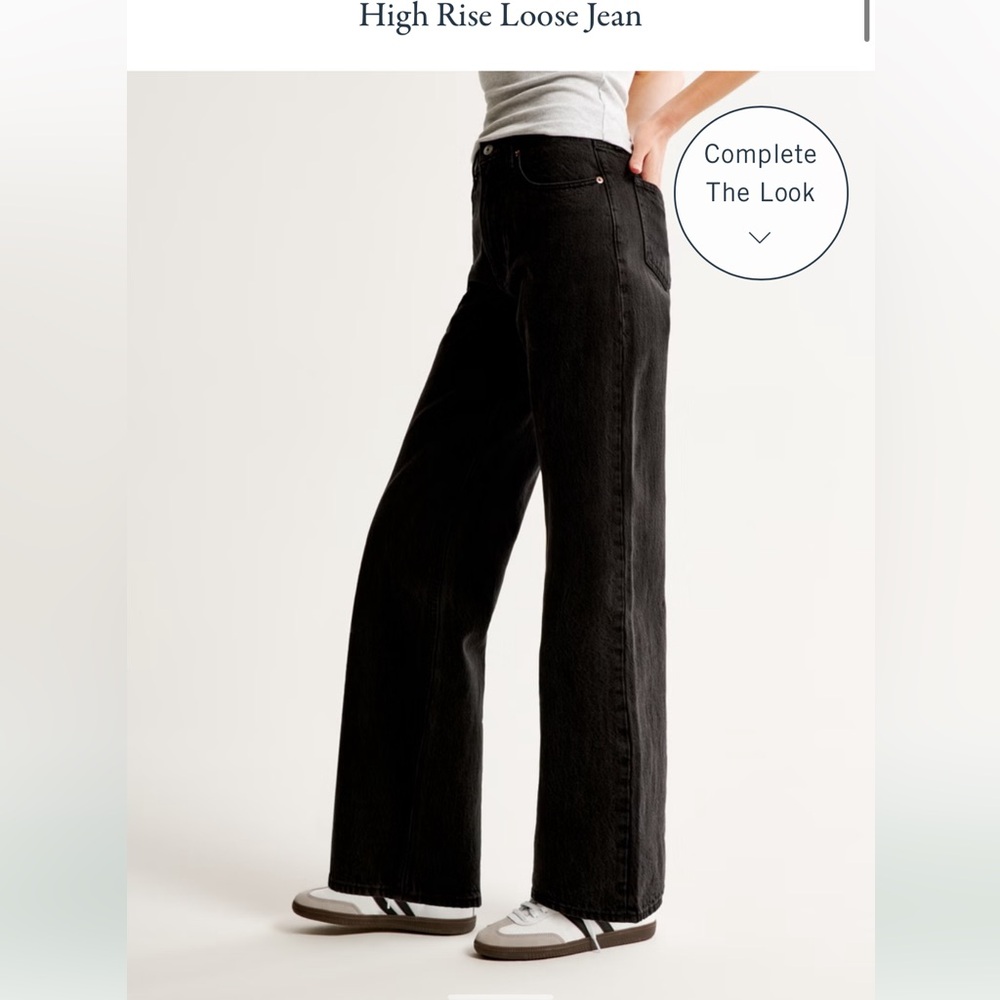 Abercrombie curve love high rise jeans in black